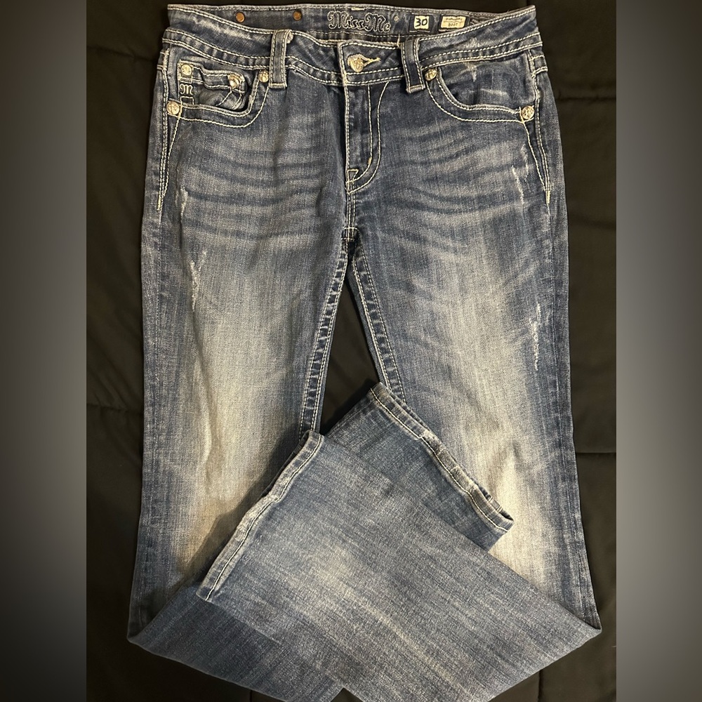 Miss Me Faded Blue Boot Cut Jeans